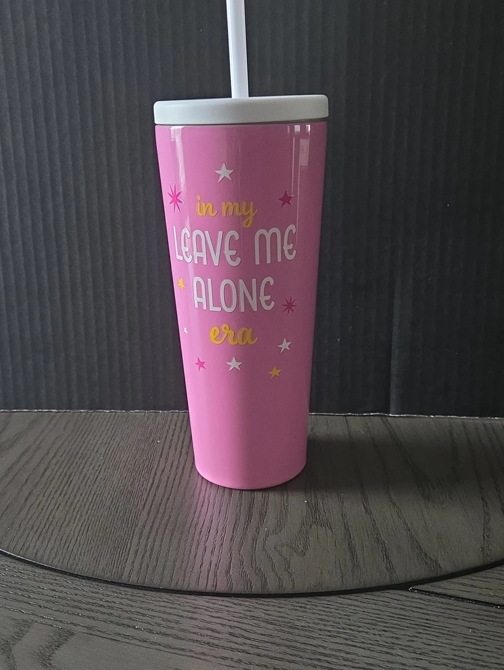 Pink Tumbler Cup with Straw - 